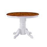 Round Pedestal Dining Table in White