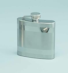 6 OUNCE STAINLESS STEEL FLASK WITH STRIPES