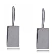 Ladies Rectangle Designed Earrings 3.6 Grams of Sterling Silver Jewelry