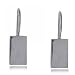 Ladies Rectangle Designed Earrings 3.6 Grams of Sterling Silver Jewelry