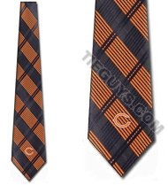 Chicago Bears Ties Woven Plaid Mens Neckties