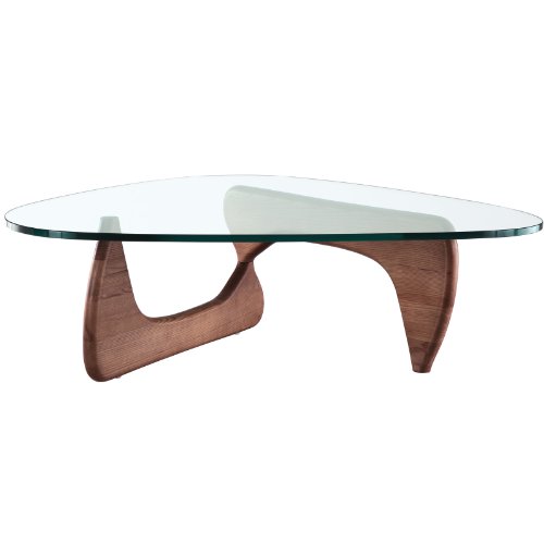 LexMod Isamu Noguchi Coffee Table with Light Walnut Base LexMod Isamu Noguchi Coffee Table with Light Walnut Base