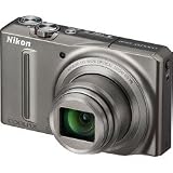 Nikon COOLPIX S9100 12.1 MP CMOS Digital Camera with 18x NIKKOR ED Wide-Angle Optical Zoom Lens and Full HD 1080p Video (Silver)