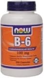 Vitamin B-6 (Pyridoxine HCL) 100 mg 250 Capsules NOW Foods