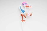 Stork with Baby Bundle Cake Pick 4 count
