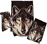 Wolf 3 Piece Towel Set
