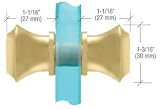 CRL Satin Brass Flair Style Back-to-Back Knob