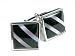 Classic Stripe Onyx & MOP Cuff Links Gift Boxed