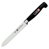 J.A. Henckels Twin Four Star 5-Inch High Carbon Stainless-Steel Serrated Utility Knife