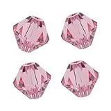 Swarovski Crystal #5301 6mm Bicone Beads Light Rose (20)