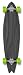New Blank & Graphic FISHTAIL Complete Longboard skateboard w/ 71mm wheels