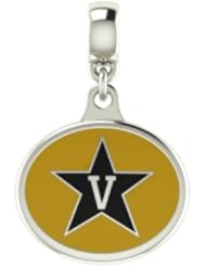 Vanderbilt Commodores Collegiate Drop Charm Fits Most European Style Bracelets Including Chamilia, Zable, Troll and More. High Quality Bead in Stock for Fast Shipping.