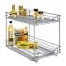 14 x 18 Under Sink Roll Out Drawer - Two Tier (Chrome) (17H x 14W x 18D)