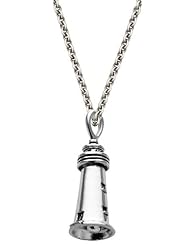 Ocracoke Island Sterling Silver Mini Lighthouse Bell Necklace