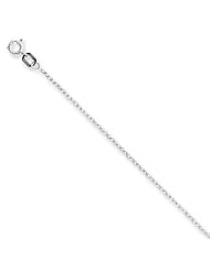 14K White Gold 24in 0.95mm Carded Cable Rope Necklace Chain. Metal Wt- 1.09g