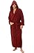 Alexander Del Rossa Mens Terry Cloth Cotton Robe with Hood, Big and Tall Bathrobe, Large-XL Burgundy (A0127BRGXL)