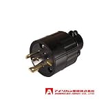 アメリカン電機 プラグ 引掛形 (30A/接地形 2P/125V) 黒色 3312R-L5