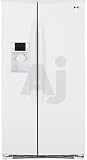 Review GE  / GE Profile PSHF6VGXWW 25.5 cu. ft. Side by Side Refrigerator with 3 Glass Shelves, External PreciseFill Ice/Water Dispenser and Top Bevel Design: White