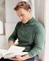 Devon & Jones Adult Sueded Cotton Mock Turtleneck (D420)