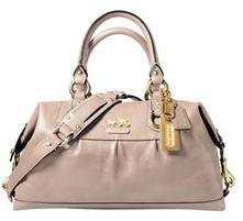 Coach Leather Sabrina Duffle Bag Tote 12937 Putty