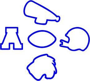 Auburn College Football Shaped Rubber Bands