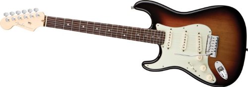 Fender American Deluxe Stratocaster® Left-Handed Electric Guitar, 3 Tone Sunburst, Rosewood Fretboard