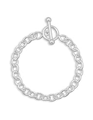 Sterling Silver 7.5 Inch Link Toggle Bracelet