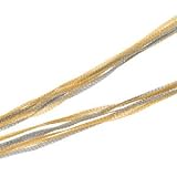 Image of 14K Two Tone Gold 7 Strand Mesh Chain - 16 1/2 inches