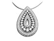 14K White Gold Diamond Pendant