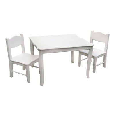 Guidecraft Classic White Table and Chairs Set Style: No Thanks