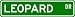 Leopard Street Sign ~ Martial Arts Gift ~ Aluminum