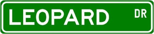 Leopard Street Sign ~ Martial Arts Gift ~ Aluminum