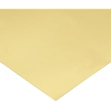 260 Brass Shim Stock, Unpolished (Mill) Finish, Half Hard Temper, 0.004" Thickness, 6" Width, 18" Length (Pack of 10)