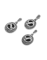 Sterling Silver Marcasite Sets - Yin-Yang