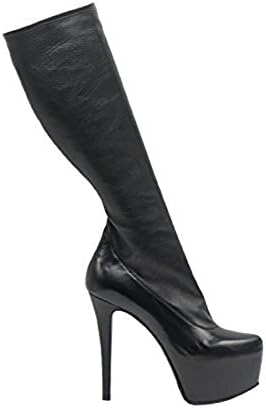 Nando Muzi Black Inside Platform Knee High Boot