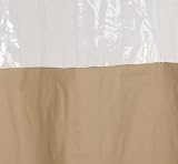 Shower Curtain Hookless PEVA, Brownstone w/Window