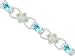 Delicate Filigree Design 8.75 carats total weight Oval & Round Cut Swiss Blue Topaz Peridot Gemstone Bracelet in Sterling Silver