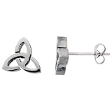 Small Surgical Steel Trinity Stud Earrings