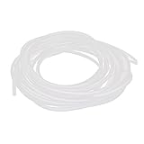 uxcell　PVCマークチューブ　ホース ケーブル　ワイヤ　保護　ホワイト　PVC　スリーブ　4mm x 10m