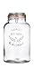 Quality Airtight Glass Canister Hermetic Seal Bail & Trigger /Jar with Lidx2022; Use As Tea - Coffee - Flower Canisterx2022; Wide Mouth / Round Shape