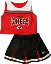 Reebok Two Piece Kansas City Chiefs NFL Cheerleader Uniform Set (Size 4 to 6X)