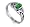 Sterling Silver Oval Shaped Emerald Cubic Zirconia Polished Finished 7mm Wide Band Solitaire Ring Size 5