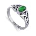 Sterling Silver Oval Shaped Emerald Cubic Zirconia Polished Finished 7mm Wide Band Solitaire Ring Size 7