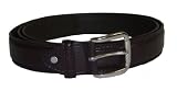 MENS OUTSIZED LEATHER BELT - BROWN