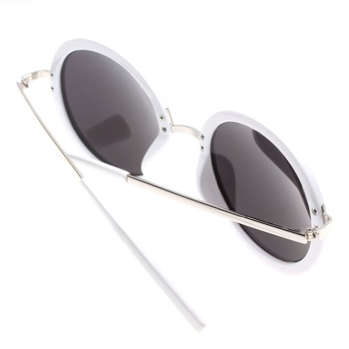 Smartbargain Round Frame Sunglasses Protection UVB UVA Ladies Shades Eyewear (White)