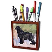 Dogs Briard - Briard - Tile Pen Holders-5 inch tile pen holder