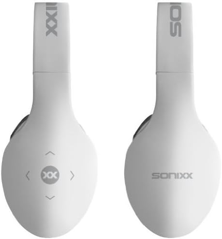Sonixx X-Touch Wireless Bluetooth Headphones / Headset with Swipe Control, Mic & Remote for all Smartphones (iPhone / iPad / Android / Windows / Samsung Galaxy / HTC etc.) - Hard Case - 3 YEAR WARRANTY (White)