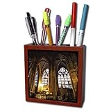 Kike Calvo Faith - Paris France, Notre-Dame Cathedral - Tile Pen Holders-5 inch tile pen holder
