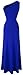 ANGEL FASHIONS Women's Hollow Out Rhinestones One Shoulder Slit Prom Dresses