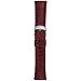 21MM Shiny Wine Square Grain Alligator Watch Strap